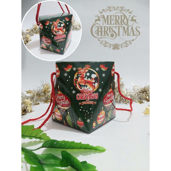 

dus kotak natal dus 2 toples bulat natal dus cookies kue natal dus souvemir christmas