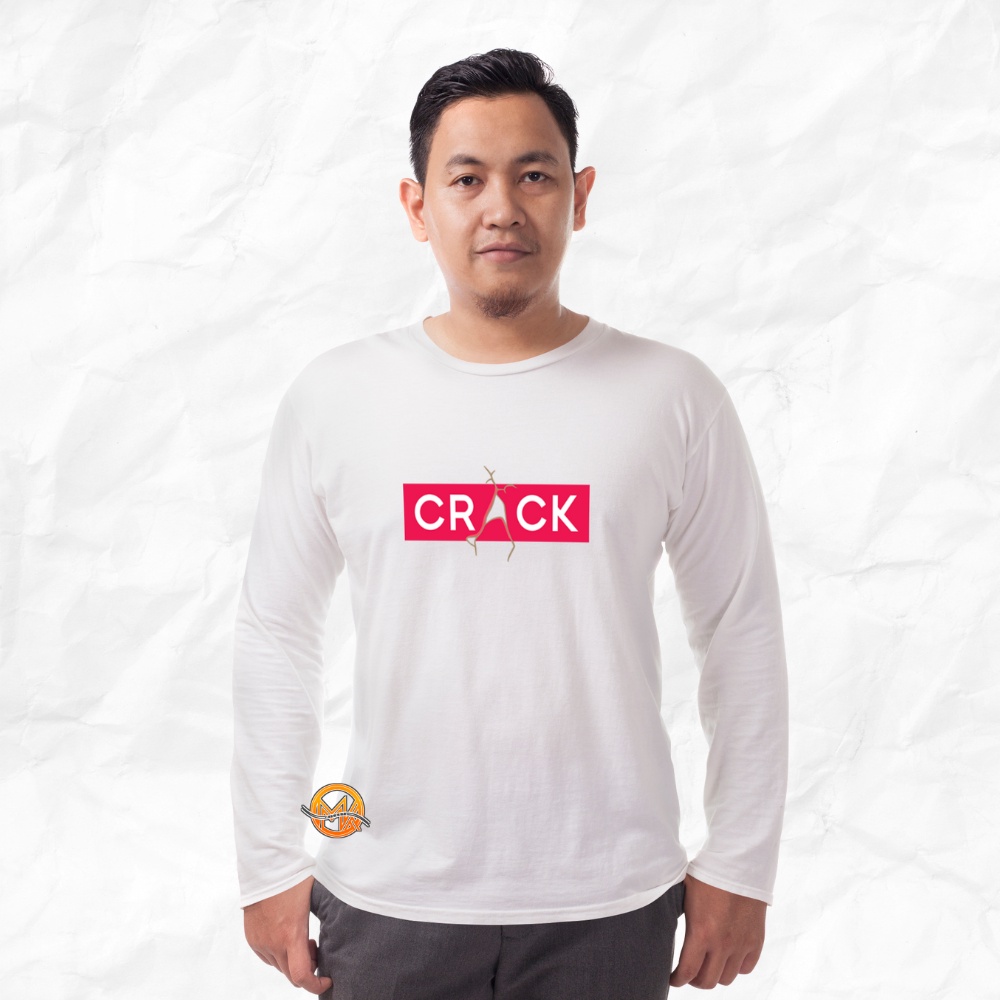 Kaos Distro Lengan Panjang Pria xxl Jumbo Keren Original 100% Halus Murni, Army - L