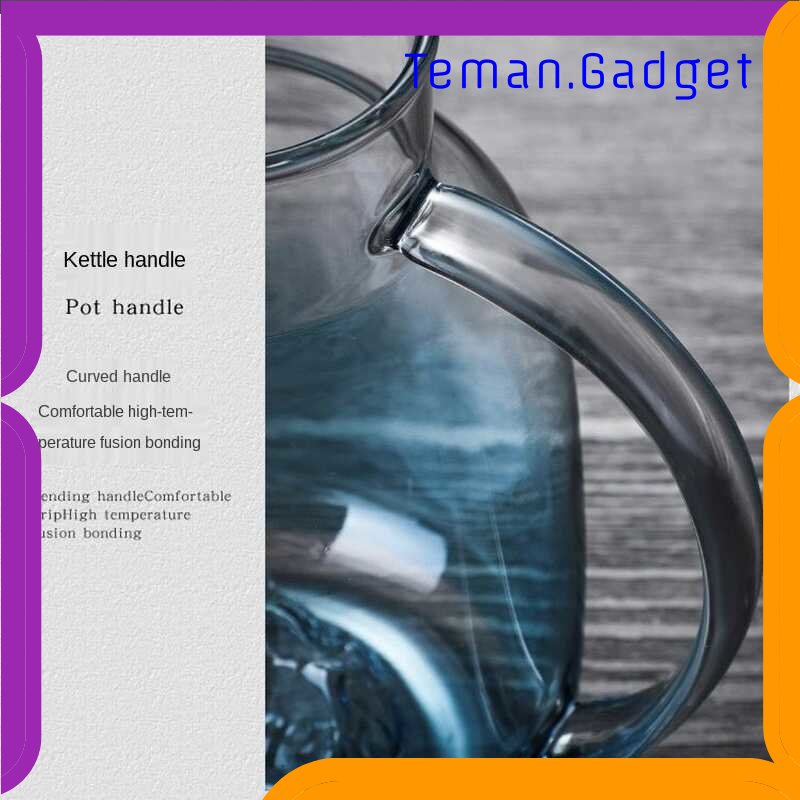 TG - DPR FOURETAW Teko Pitcher Teh Kopi Jus Borosilicate Glass 1.7L with 2 Cup - YS-6338