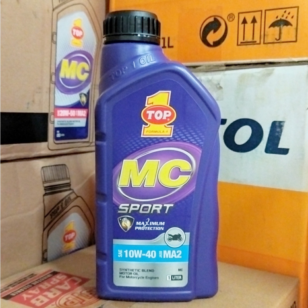 OLI MESIN MOTOR TOP 1 / TOP1 / TOP ONE MC 10W-40 1 LITER