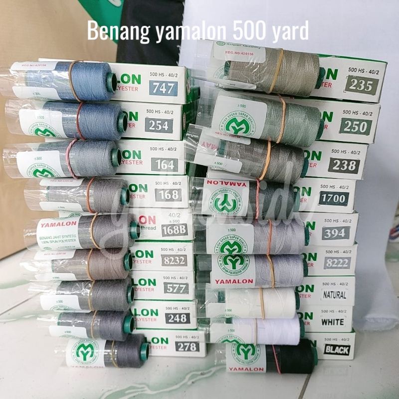 Benang jahit Yamalon 500yard warna warni eceran