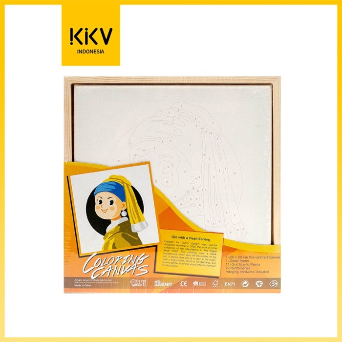 KKV LANGER PAINT BY NUMBERS DIY SET KANVAS CAT LUKIS AKRILIK KARAKTER