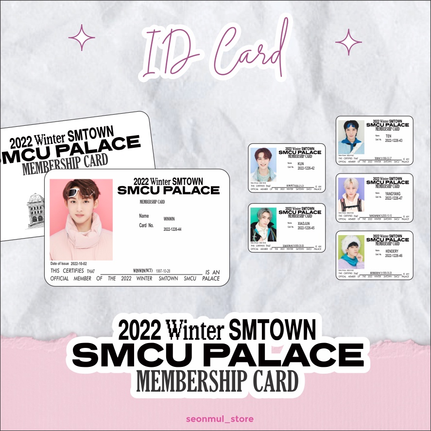 2022 Winter SMTOWN : SMCU PALACE INVITATION MEMBERSHIP CARD 2022  WAYV / WAY V