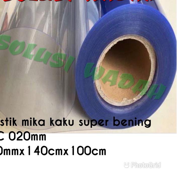 Plastik Mika kaku Rigid PVC Super clear,Lebar 140cm Tebal 020mm