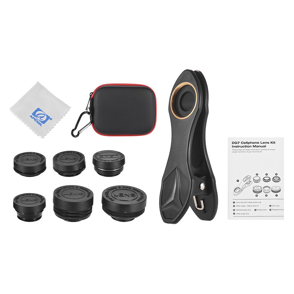 APEXEL 7 in 1 Lensa Eksternal Lens Kit APL-DG7 - APL-DG7