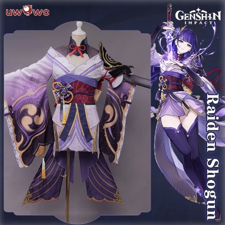 In Stock UWOWO Raiden Shogun Cosplay Baal Costume Game Genshin Impact Inazuma Halloween Costume Christmas Costume Women Dress