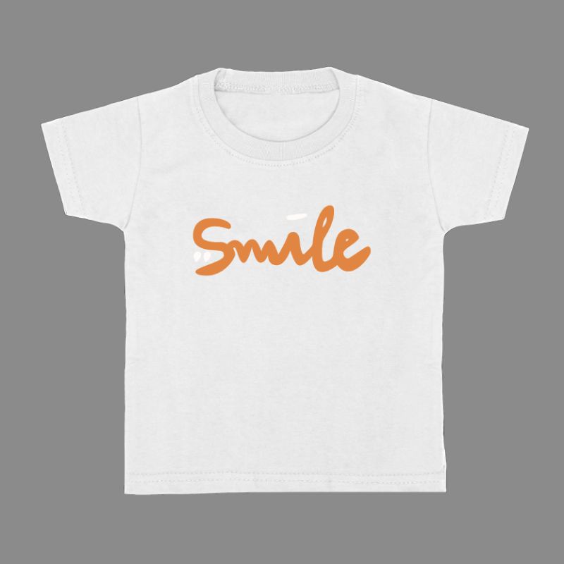 Baju kaos Anak 1-12tahun motif smile katun bagus