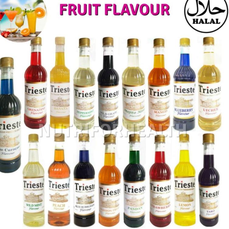 

Jgn78 (650ml) Trieste Syrup HALAL Blue Curacao/Blue Lagoon Mojito Mint Banana Bubblegum Strawberry Mango Peach Lemon .,.,.,..,