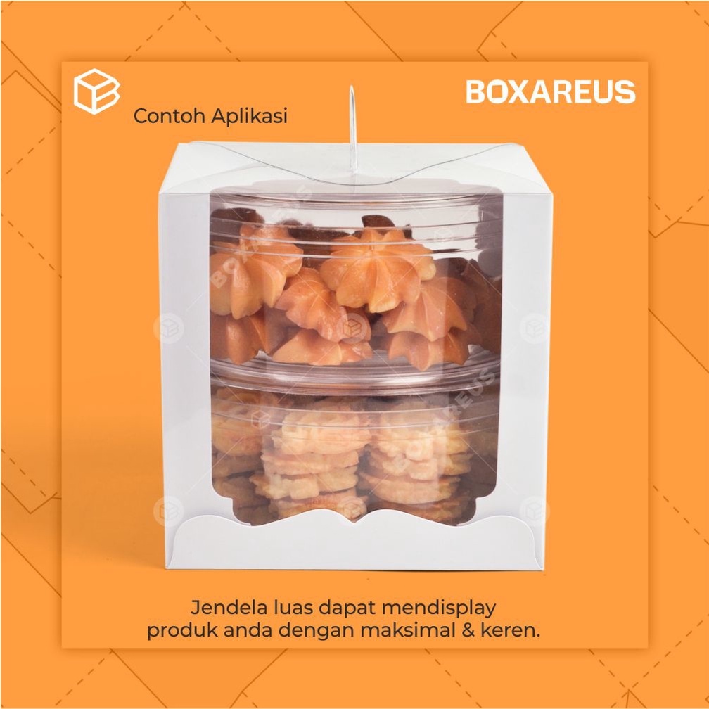 Dus Chiffon Box Mini Cake Kotak Kue Kering Kemasan Roti Packaging Kue - TB ADORN