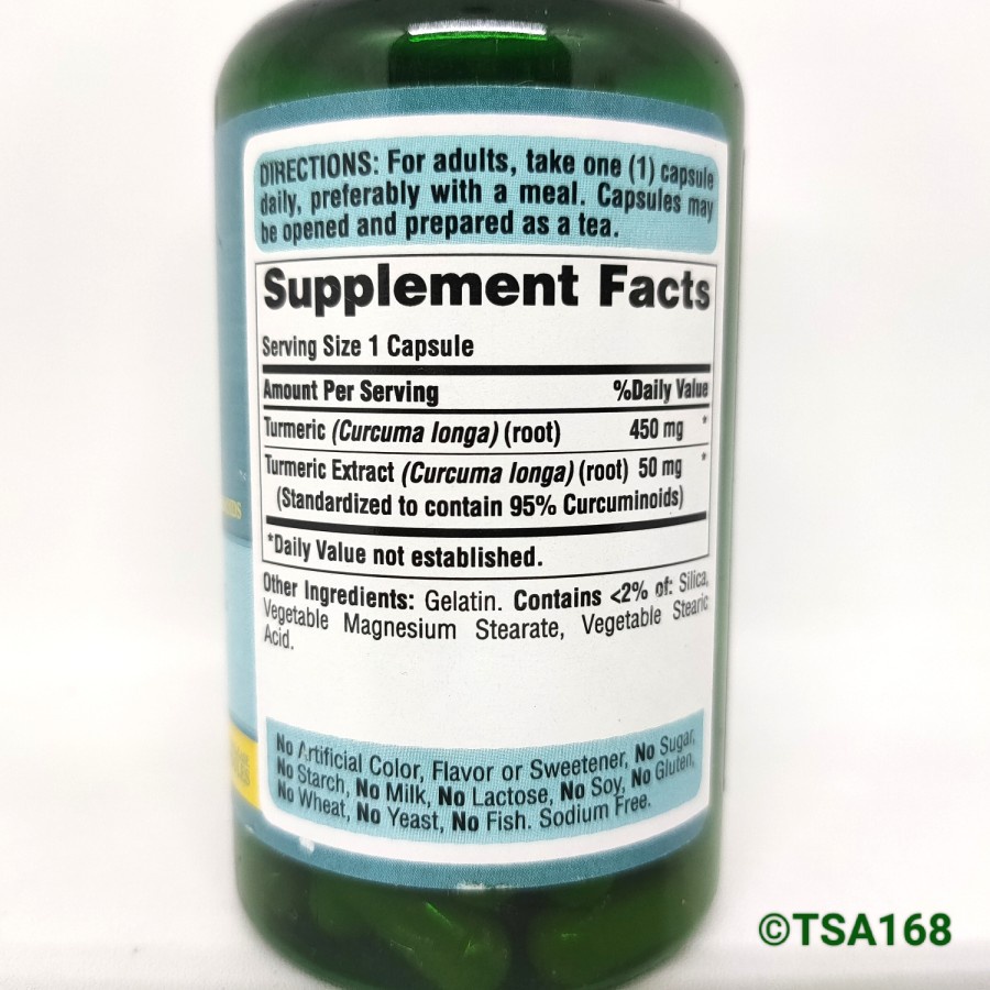 Puritan Pride Turmeric Curcumin 500 mg 90 Cap 500mg Kunyit Antioxidant