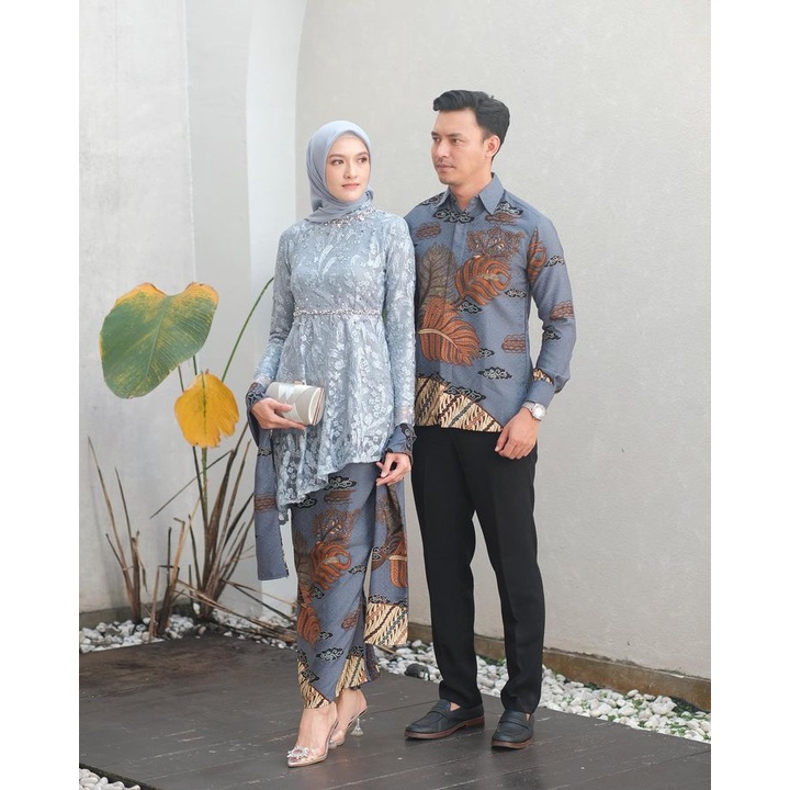 SHOPASHOP SOLO Batik Kebaya Brukat Couple Valeri Tulle mutiara mix tutu jaring berpayet super cantik