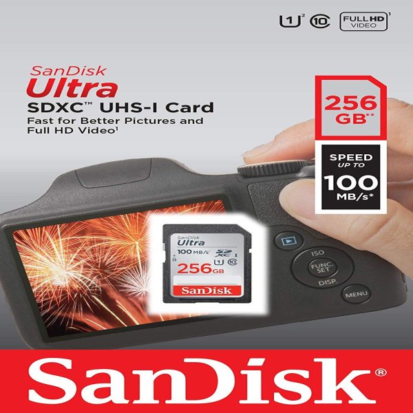 SanDisk CL10 SD  Card Ultra 256GB CL10 SDXC-I 100Mb/s Original Garansi Resmi