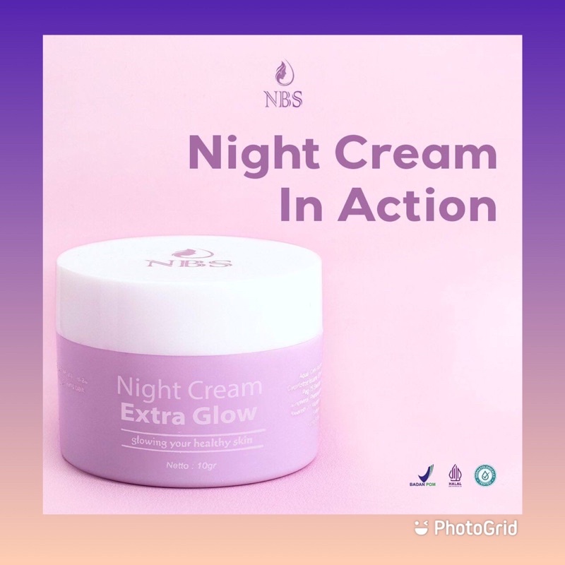 NIGHT CREAM NBS EXTRA GLOW ECER /CREAM MALEM EXTRA GLOW/ECER NIGHT CREAM ULTIMATE(NBS SKINCARE)