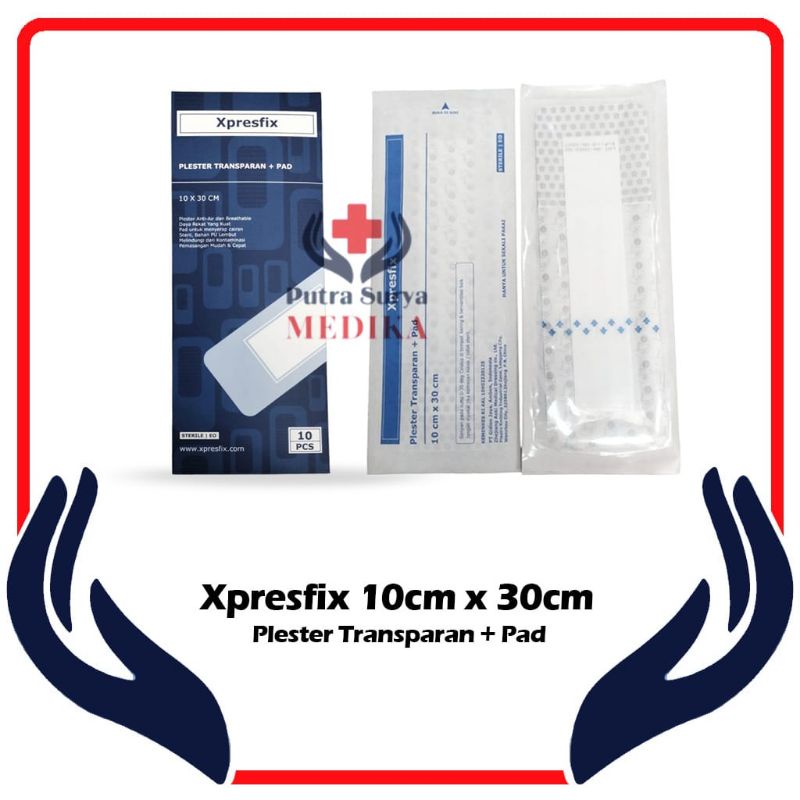 Plester Xpresfix Transparan 10cm x 30cm Anti Air Satuan