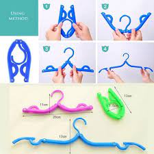 BOP HANGER LIPAT GANTUNG BAJU / CANTELAN JEMURAN PAKAIAN BAJU SYAL HIJAB / FOLDABLE HANGERS FOR TRAVEL PORTABLE SERBAGUNA TRAVELLING