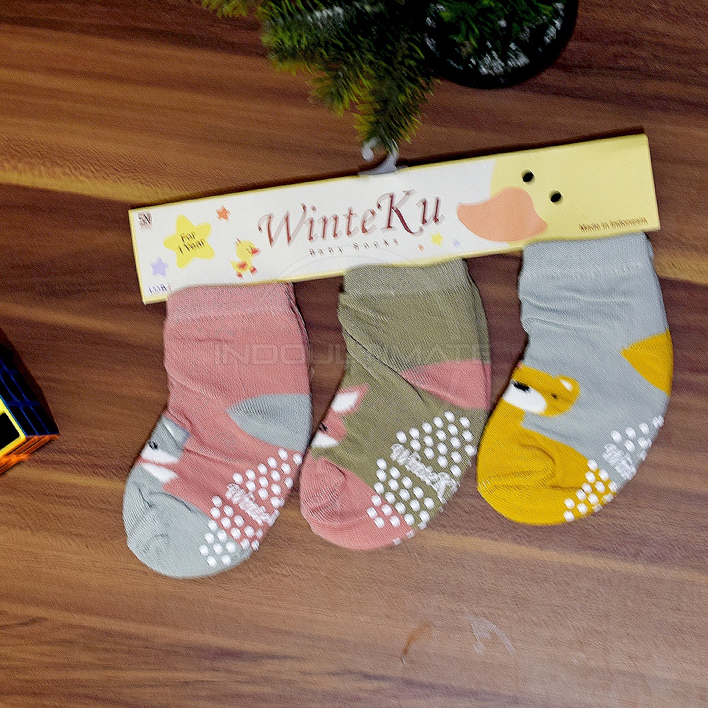 3in1 Kaos Kaki Bayi 0-6 Bulan Baby Sock Sarung kaki Bayi Perempuan Laki Laki Baru Lahir Motif Karakter Lucu Pelindung Kaki bayi Kaos Kaki Bayi Cewek Cowok  BY-5601-FC