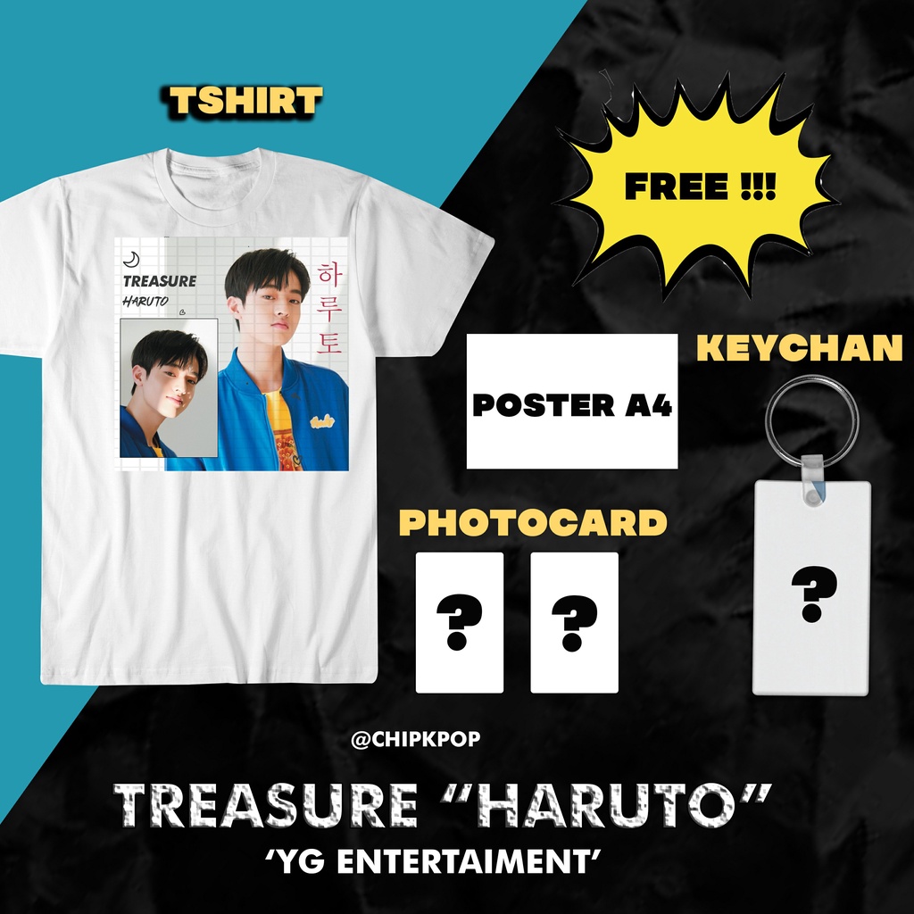 HARUTO TREASURE I KAOS TREASURE I KAOS KPOP MURAH I PHOTOCARD HARUTO TREASURE I BAJU TREASURE I ALBU