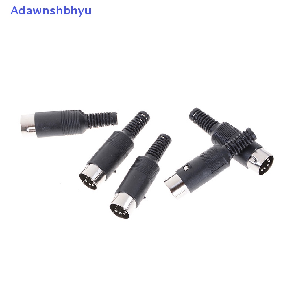 Adhyu 5pcs Konektor DIN male Plug 5pin Dengan Handle Plastik Adaptor Kabel ID