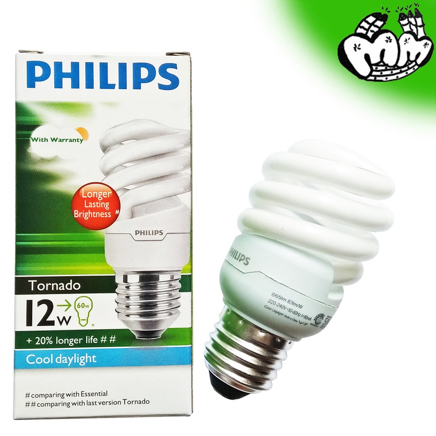 Lampu Philips Tornado 12 Watt Putih