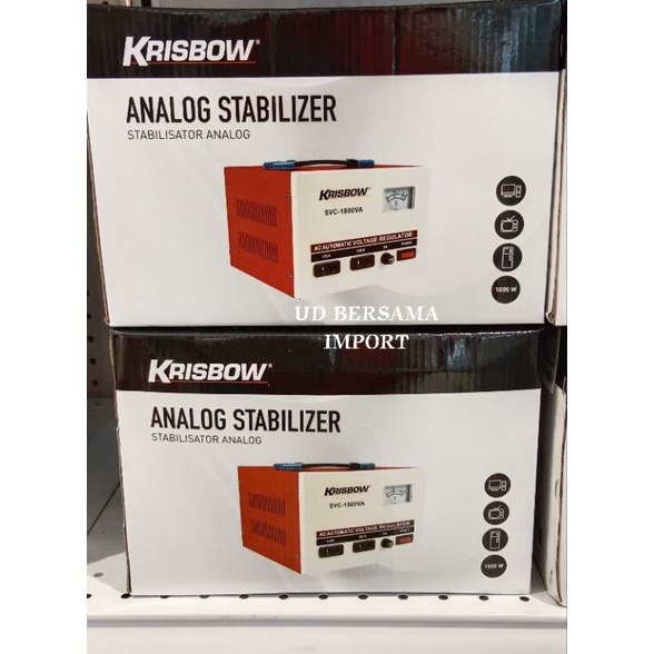 krisbow stabilizer elektronik analog 1 kva 1000va aurltomatic voltage