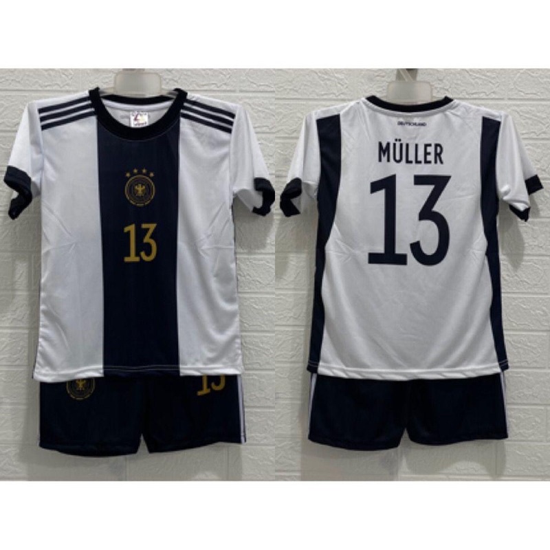 jersey sepakbola jerman home muller piala dunia world cup printing kids