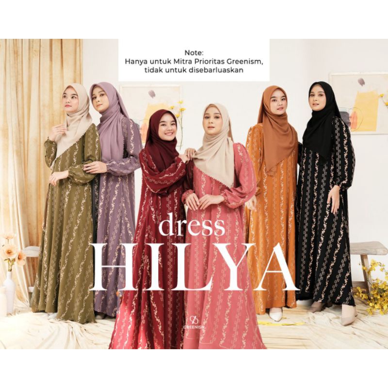 HILYA DRESS GREENISM TERBARU DESEMBER 2022/ ABAYA KRINGKLE DRESA CRINGKLE BUSUI FRIENDLY