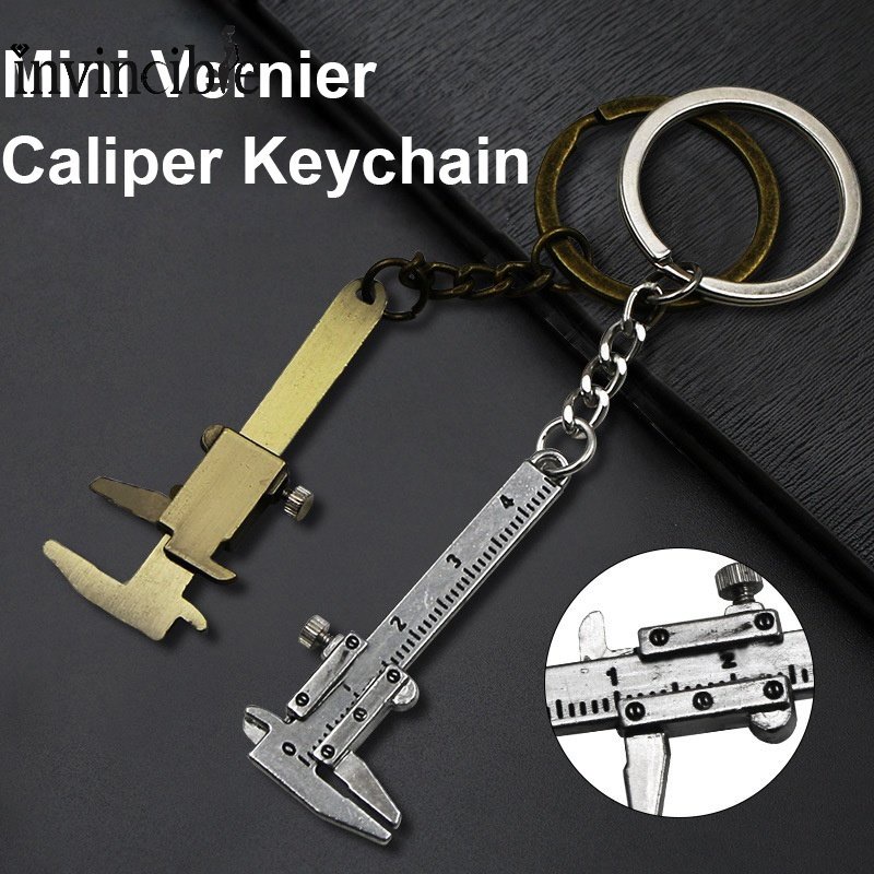 Gantungan Kunci Vernier Caliper Mini Universal/ Gantungan Kunci Populer Portable/ Gantungan Kunci Aksesoris Untuk Mobil,Bag