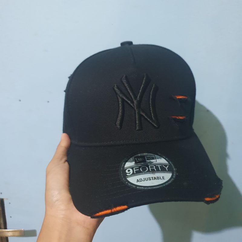 New Era 940AF NY Yankee Cotton Damage Black Men's Cap