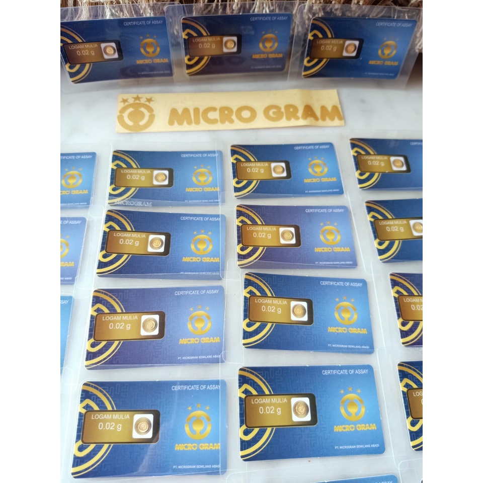 RAFEYLA - MICRO GRAM Microgram Emas Mini Babygold Baby Gold Logam Mulia 24K 0.01 0.02 0.05 GR