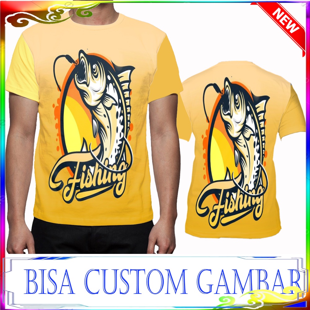 Kaos MANCING FISHING IKAN BISA DIBIKIN GRUP Jual Kaos Terkeren 3D Pul Print Pria/Wanita/Anak/Jaket/H