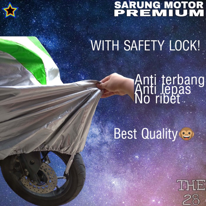 SARUNG MOTOR YAMAHA VEGA ZR SILVER HIJAU BODY COVER PENUTUP PREMIUM