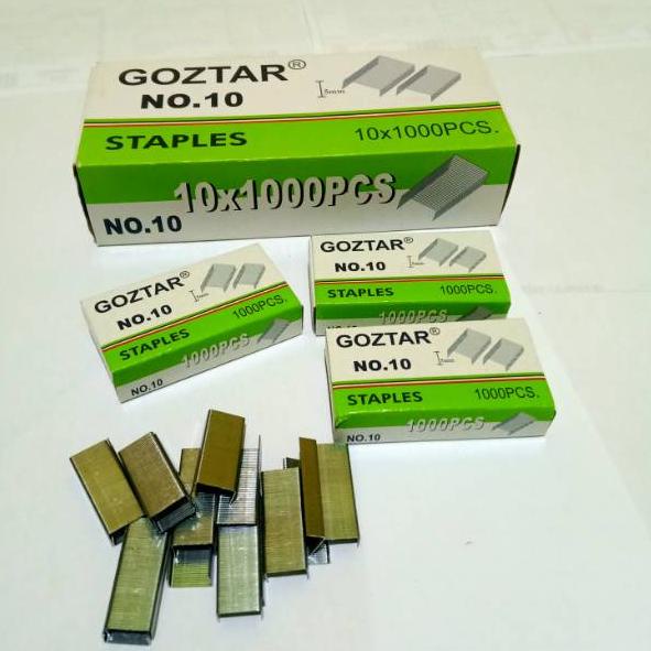 

ヤ SATU PACK ( 10 BOX KECIL ) Isi Staples Kecil No. 10 Murah .,.,.