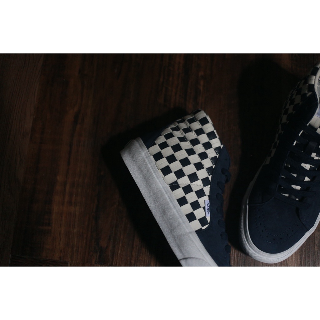 Endarfootwear - Vans Style 38 Vault Leather Checkerboard Dress Blue