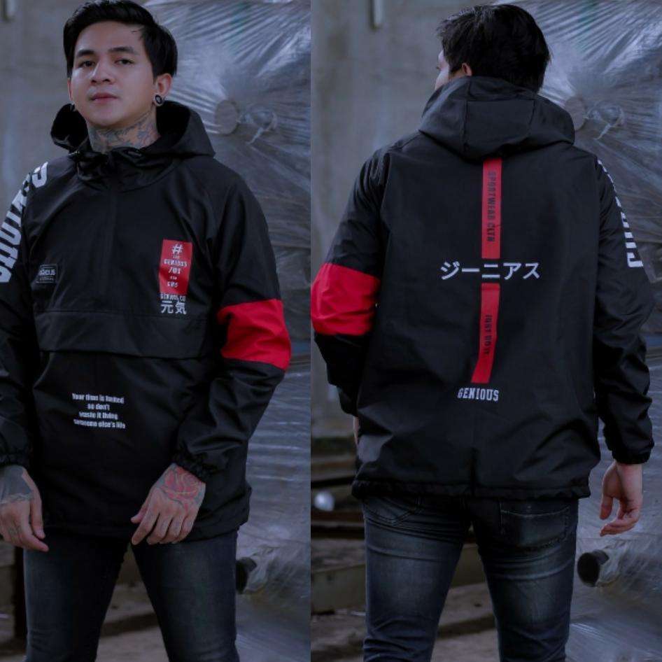Murah Jaket Parasut Pria Waterproof Original Distro Bandung Jaket Pria Cagoule Erigo