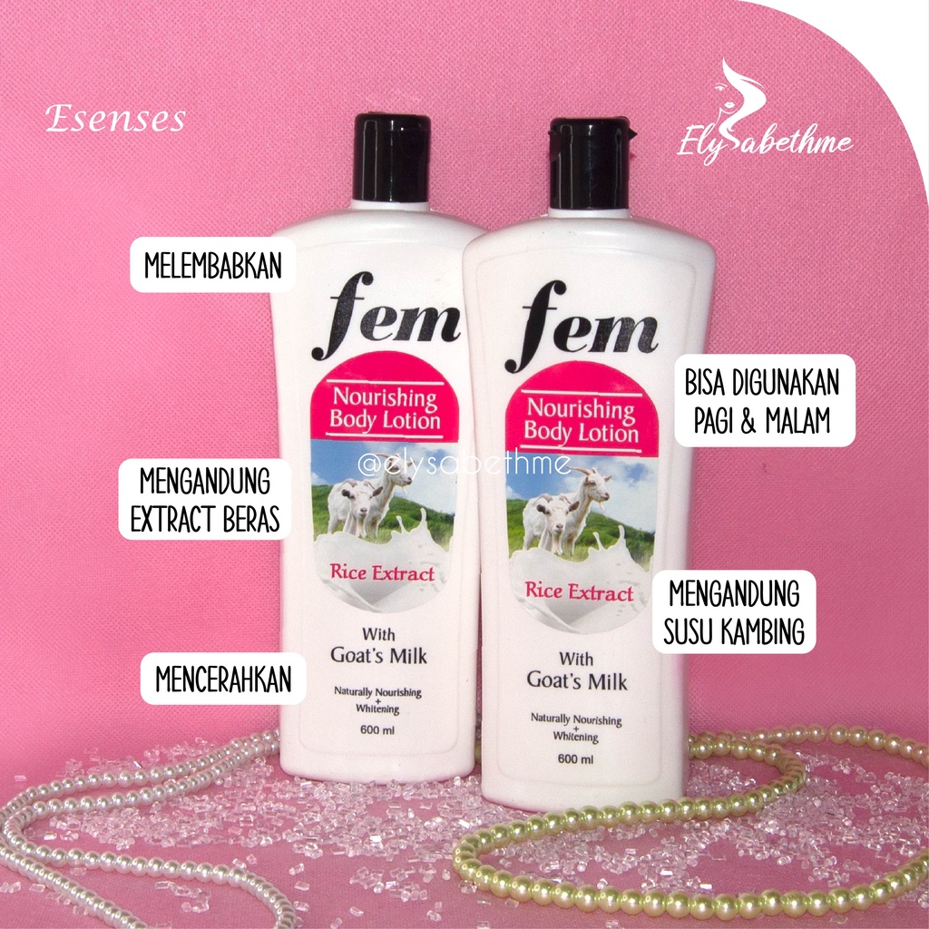 ✿ELYSABETHME✿  [ESENSES] Fem hand and body lotion pelembab kulit badan 600 ml