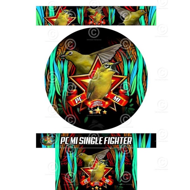 Decal stiker kk pleci,stiker pcmi sangkar helopet,decal stiker tebok helopet burcil,stiker motif bur