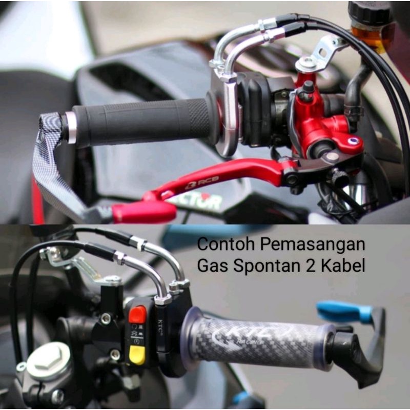 Gas Gas Spontan Motor Akai Racing Pluse 2 Kabel Panjang 180cm Nmax pcx Ninja R RR R15 V2 V3 V4 CB CBR R25 Byson Sonic Dill universal motor