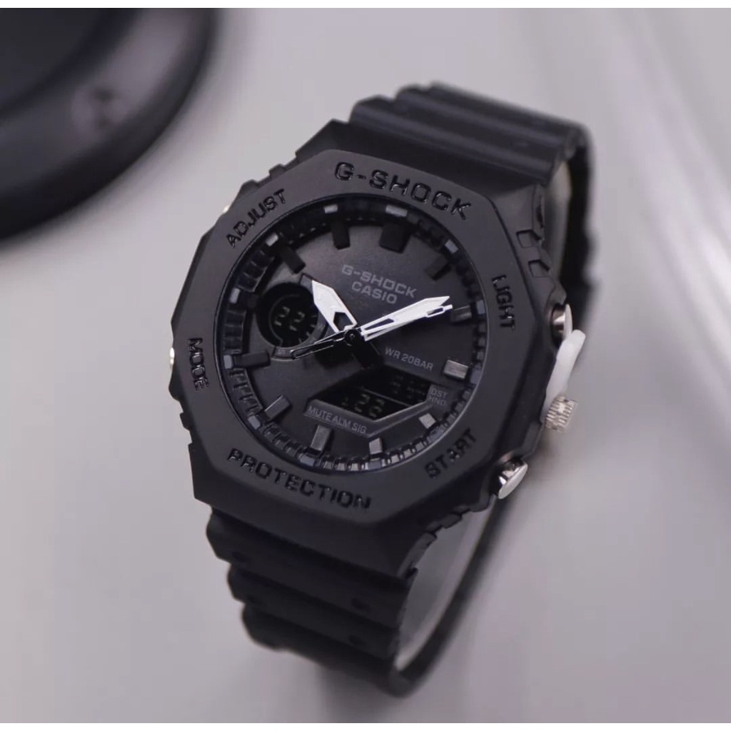 JAM TANGAN FASHION PRIA SPORT CASIO G-SHOCK GA2100 DUAL TIME WATER RESIST