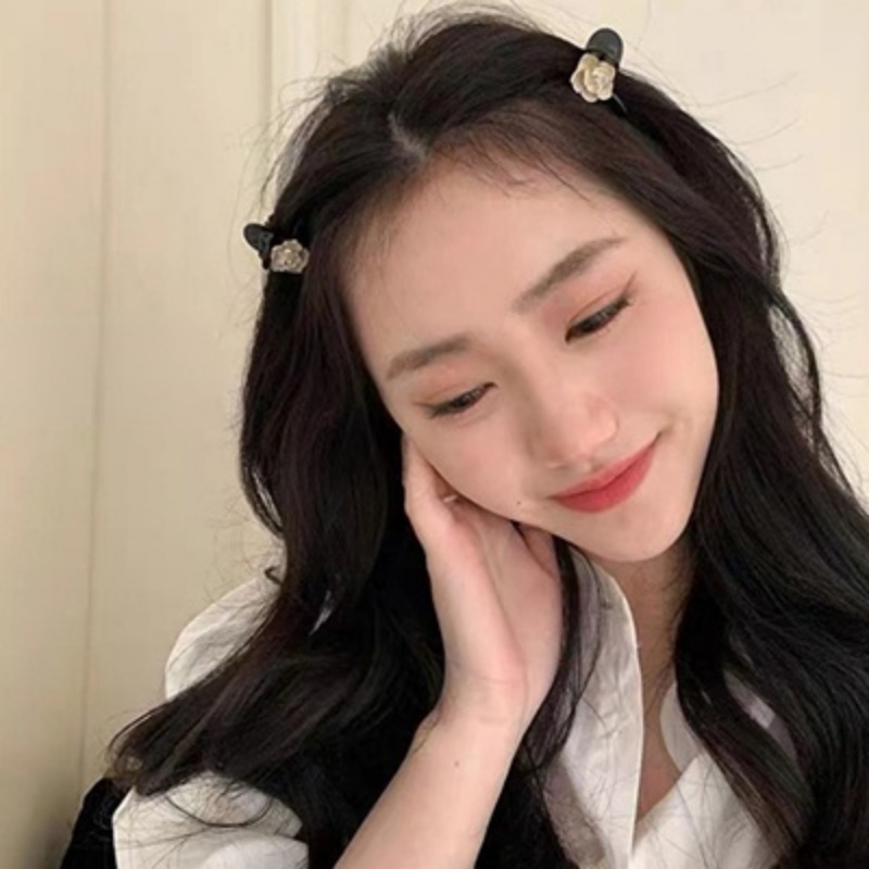 Gadis Korea Jepit Rambut Kecil Mini Sederhana/Fashion Bunga Camelia Imitasi Mutiara Hair Clips