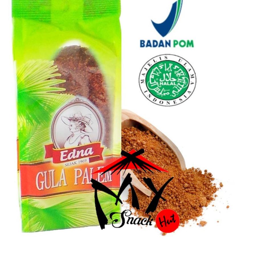 

゠ EDNA GULA PALEM 200GR - COCONUT BROWN PALM SUGAR - PALM ZUIKER - GULA AREN SEMUT MERAH HALAL MUI ゜