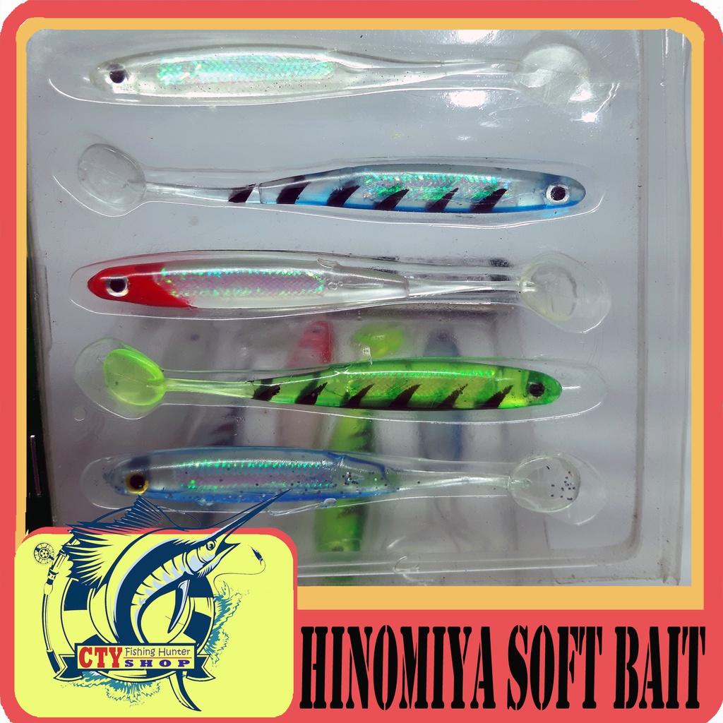 HINOMIYA SOFT BAIT LURE MOTIF IKAN TERI UKURAN 7,5CM DAN 10,5CM HUNYUN ROAD SUB