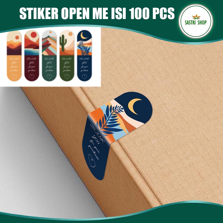 

Stiker Open Me Isi 100 pcs Stiker Label Thank Yo for Your Purchase Murah!