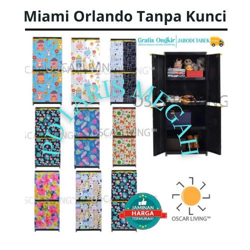 Lemari plastik lemari pakaian Miami Orlando Susun 4/ Lemari 4 Susun / Lemari Pakaian