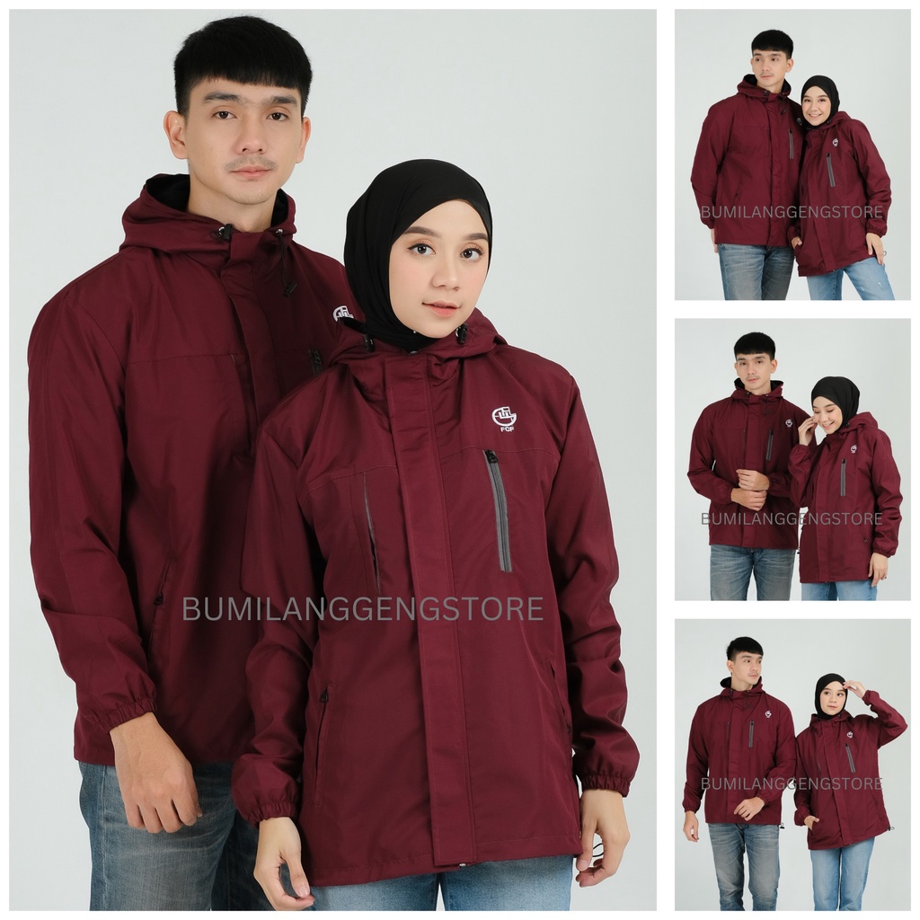 Jaket Couple Parasut Jumbo Waterproof Original FCF SINAI Size M L XL XXL / Jaket Gunung Pria Waterproof FCF