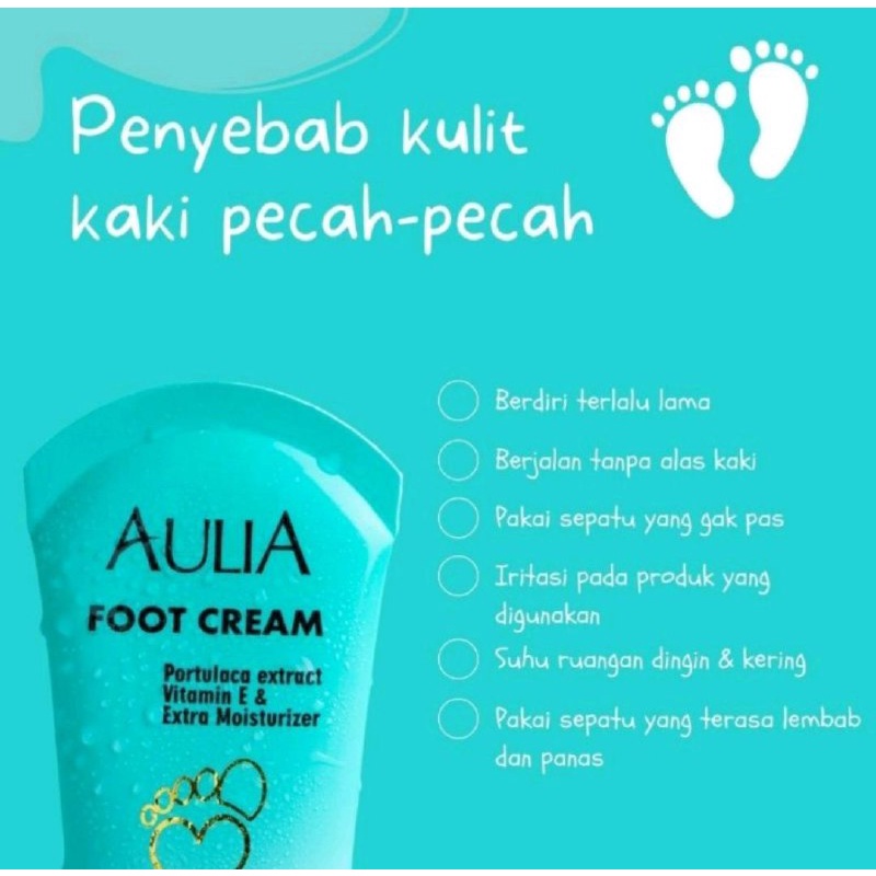 AULIA FOOT CREAM WITH PORTULACA VITAMIN E &amp; EXTRA MOISTURIZER 60G