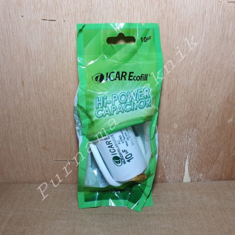 Capasitor Bulat Icar Ecofill 10 UF Capasitor Icar 10 UF