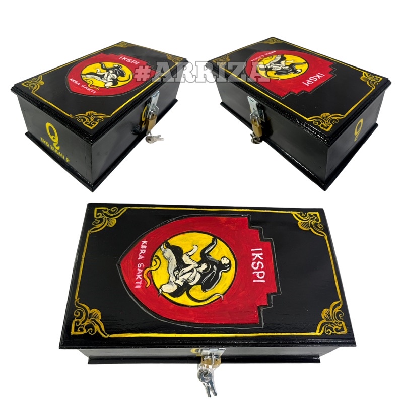 (BISA COD) KOTAK SABUK IKAT PINGGANG KERA SAKTI IKSPI DARI KAYU JATI (FREE UKIR NAMA) TEMPAT PENYIMPANAN SABUK PENCAK SILAT