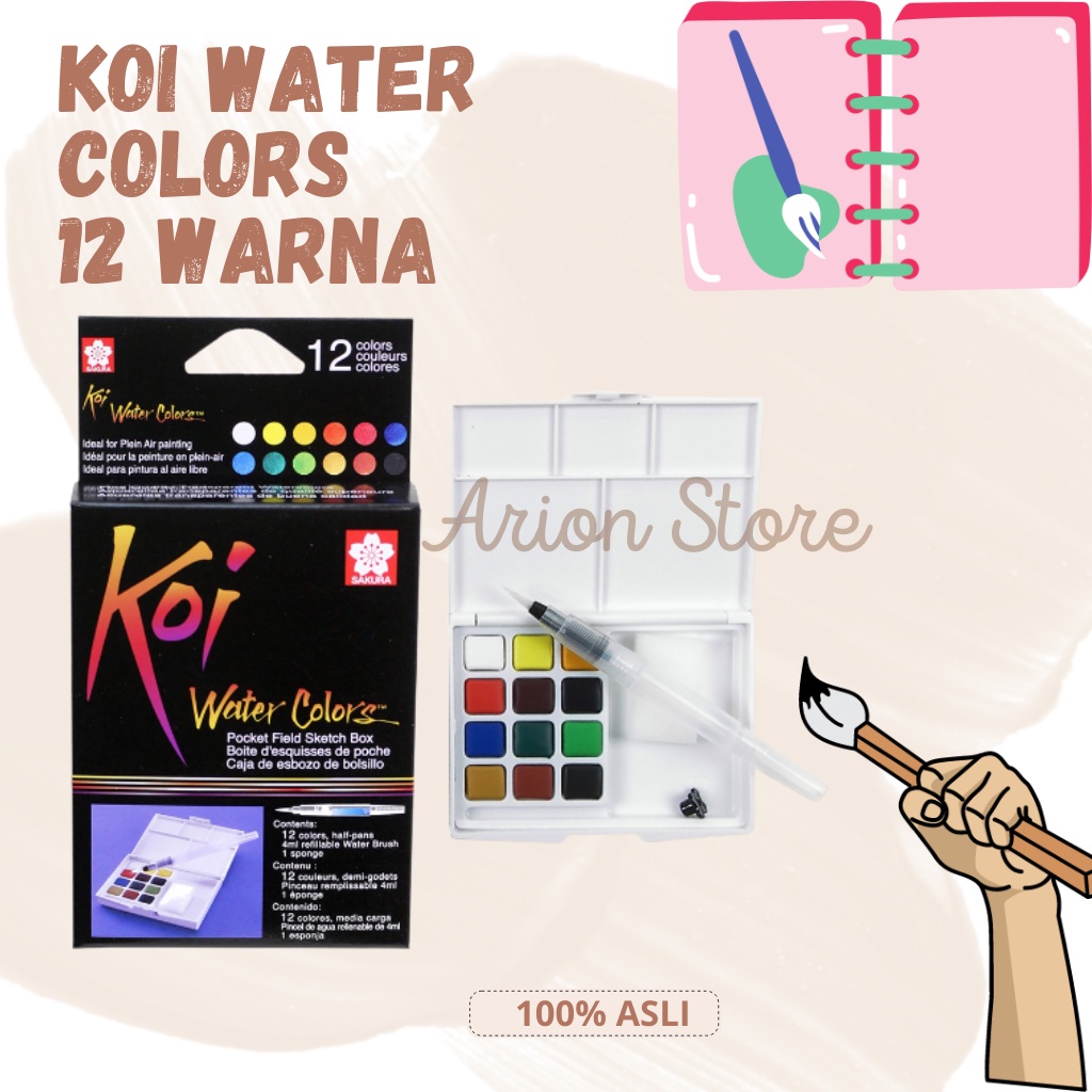 

[ARION STORE] Cat Air Water Colors 12 Warna KOI / Cat Air 12 Warna KOI [SET]