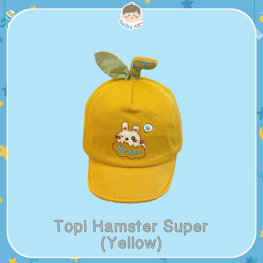 Character Baby Baseball 3D Hat / Topi Karakter Bayi / Topi Karakter Anak (Hamster)