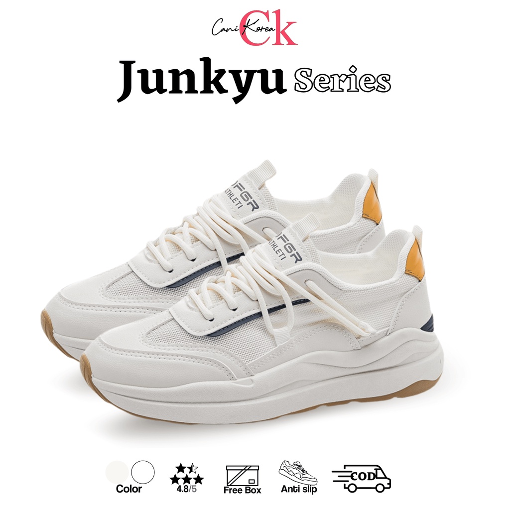 CaniKorea &quot;FREE BOX&quot; Junkyu Sepatu Sneakers Wanita Import Sepatu Casual Sepatu Korea 9146